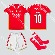 Carregar imagem no visualizador da galeria, Novo Kit Criança Principal Sl Benfica 23/24 Camisola Futebol