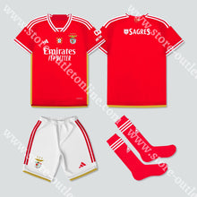 Carregar imagem no visualizador da galeria, Novo Kit Criança Principal Sl Benfica 23/24 Camisola Futebol