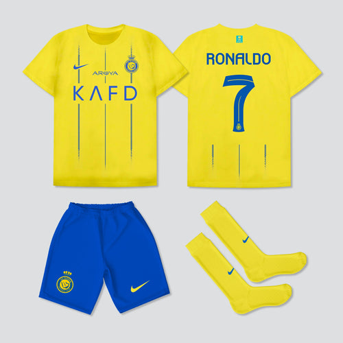 Kit Criança Ronaldo 7 Al-Nassr 23/24 1-2 Anos