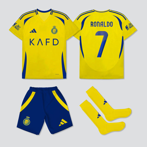 Novo Kit Criança ’ Ronaldo 7 Al-Nassr 24/25 1-2 Anos