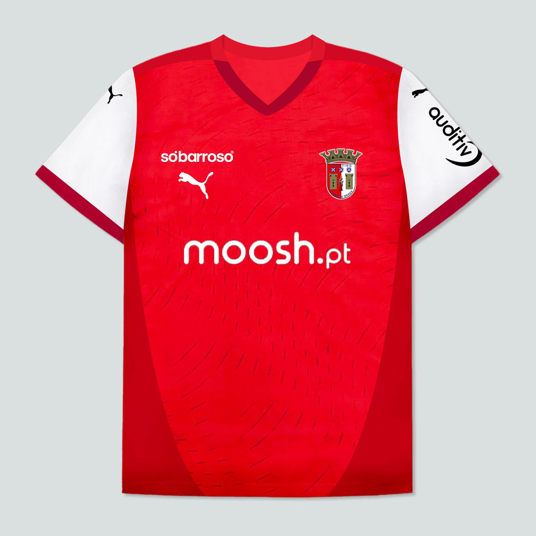 Nova Camisola Principal Sc Braga 24/25 S Camisola Futebol