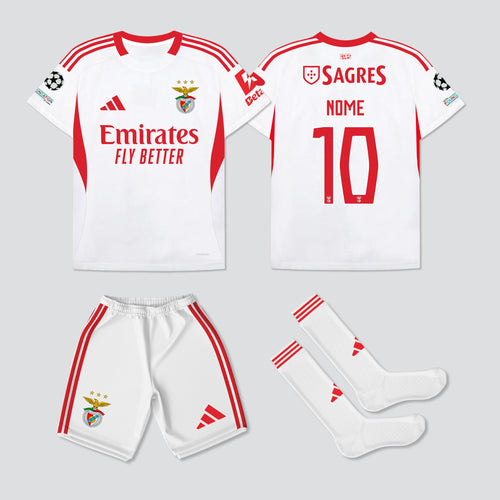 NOVO KIT CRIANÇA 3º EQUIPAMENTO SL BENFICA 25/26 Camisola Futebol