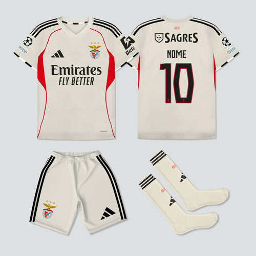 NOVO KIT CRIANÇA ALTERNATIVO SL BENFICA 25/26 Camisola Futebol