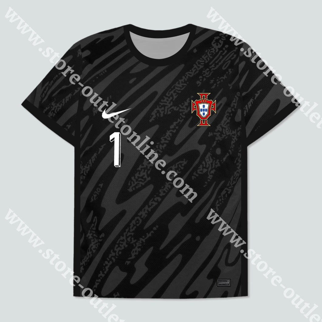 Camisola Guarda-Redes Preta Portugal Euro 2024 S Camisola Futebol