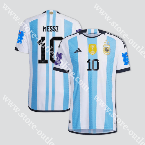 Camisola Messi 10 Argentina Campeão Mundial 2022 L