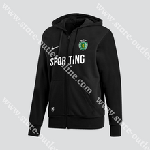 Carregar imagem no visualizador da galeria, Fato Treino Casaco Preto/Branco Sporting Cp 23/24
