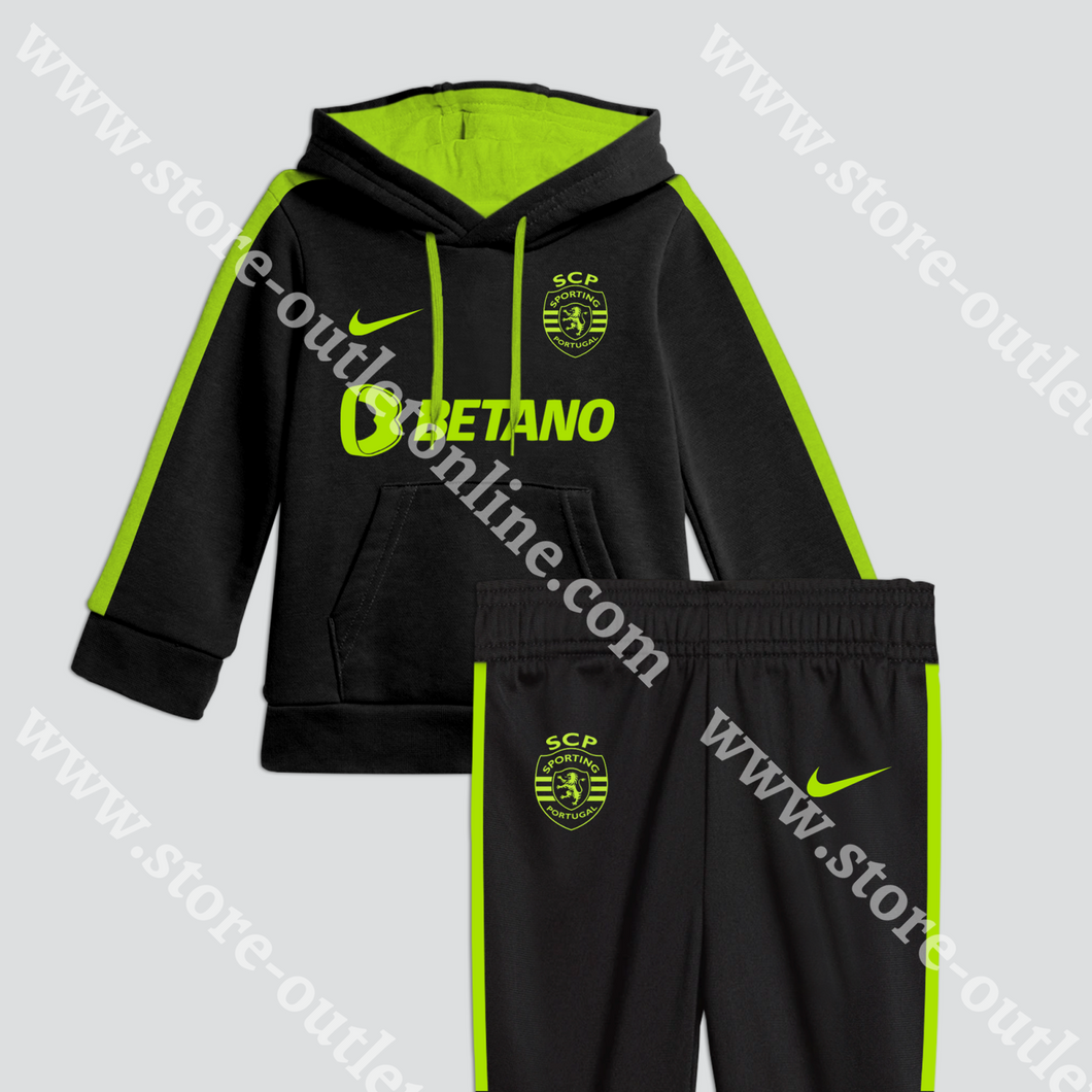 Fato Treino Criança Betano Preto/Verde Sporting Cp 23/24 1-2 Anos