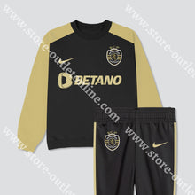 Carregar imagem no visualizador da galeria, Fato Treino Criança Preto Cr7 Sporting Cp 23/24 1-2 Anos
