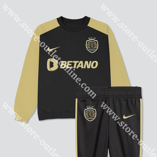 Fato Treino Criança Preto Cr7 Sporting Cp 23/24 1-2 Anos