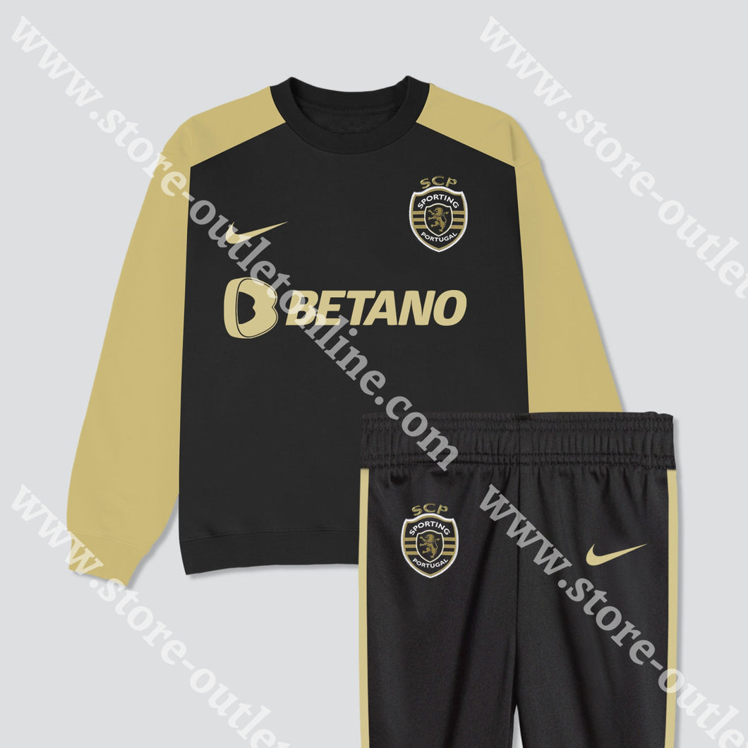 Fato Treino Criança Preto Cr7 Sporting Cp 23/24 1-2 Anos
