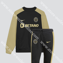 Carregar imagem no visualizador da galeria, Fato Treino Preto Cr7 Sporting Cp 23/24 S
