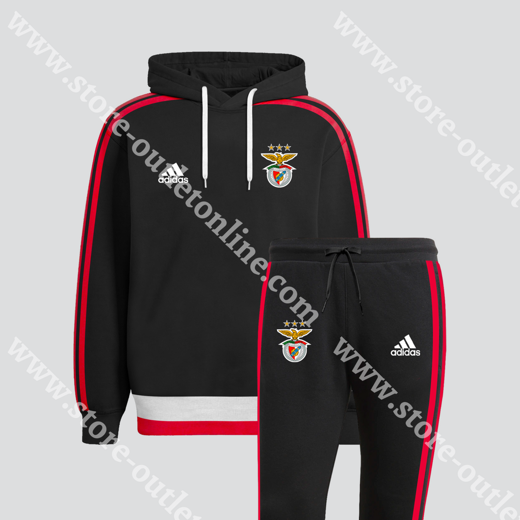 Fato Treino Sl Benfica Hoodie Preta 22/23