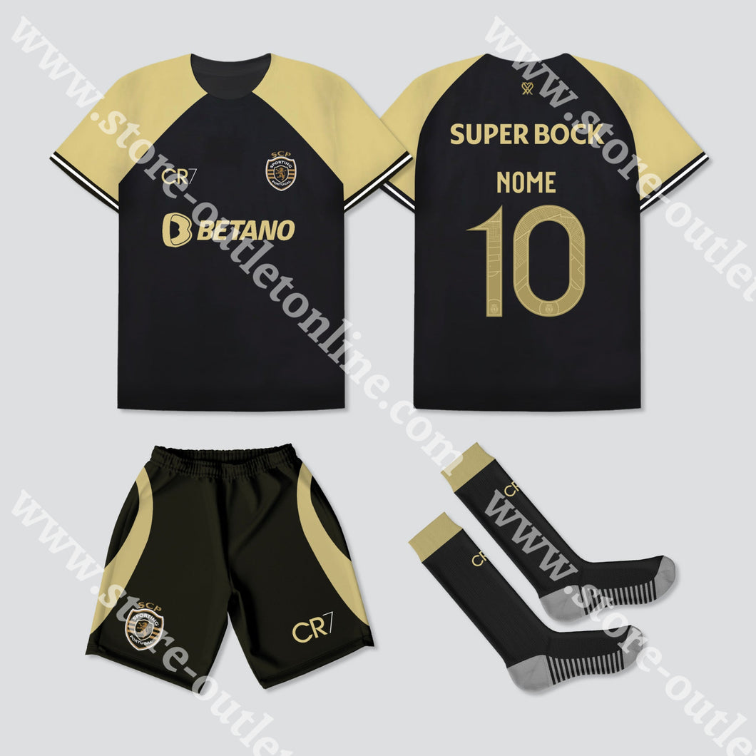 Kit Criança 3º Equipamento Sporting Cp 23/24 Cr7 1-2 Anos