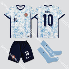 Carregar imagem no visualizador da galeria, Kit Criança Alternativo Portugal Euro 2024 Camisola Futebol
