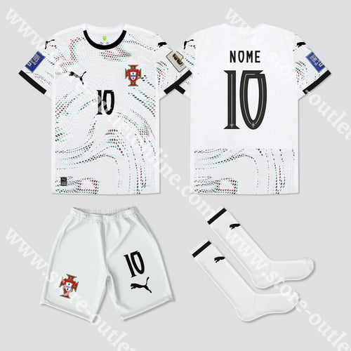 Kit Criança Alternativo Seleção Portugal Puma 2025 Camisola Futebol