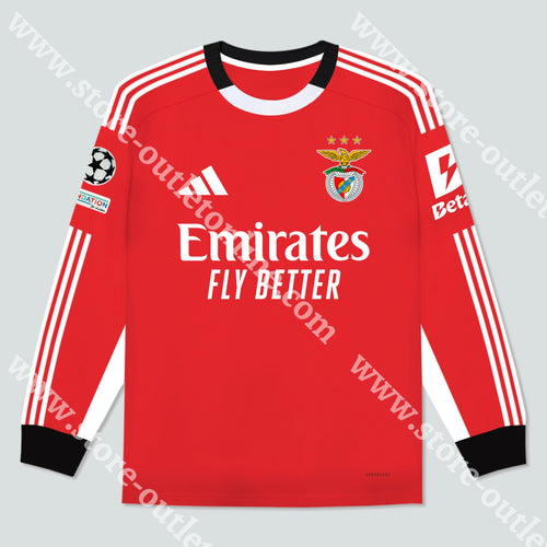 NOVA CAMISOLA PRINCIPAL MANGA COMPRIDA SL BENFICA 25/26 Camisola Futebol