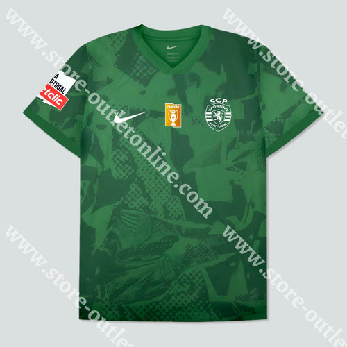 NOVA CAMISOLA TREINO VERDE SPORTING CP 25/26 Camisola Futebol