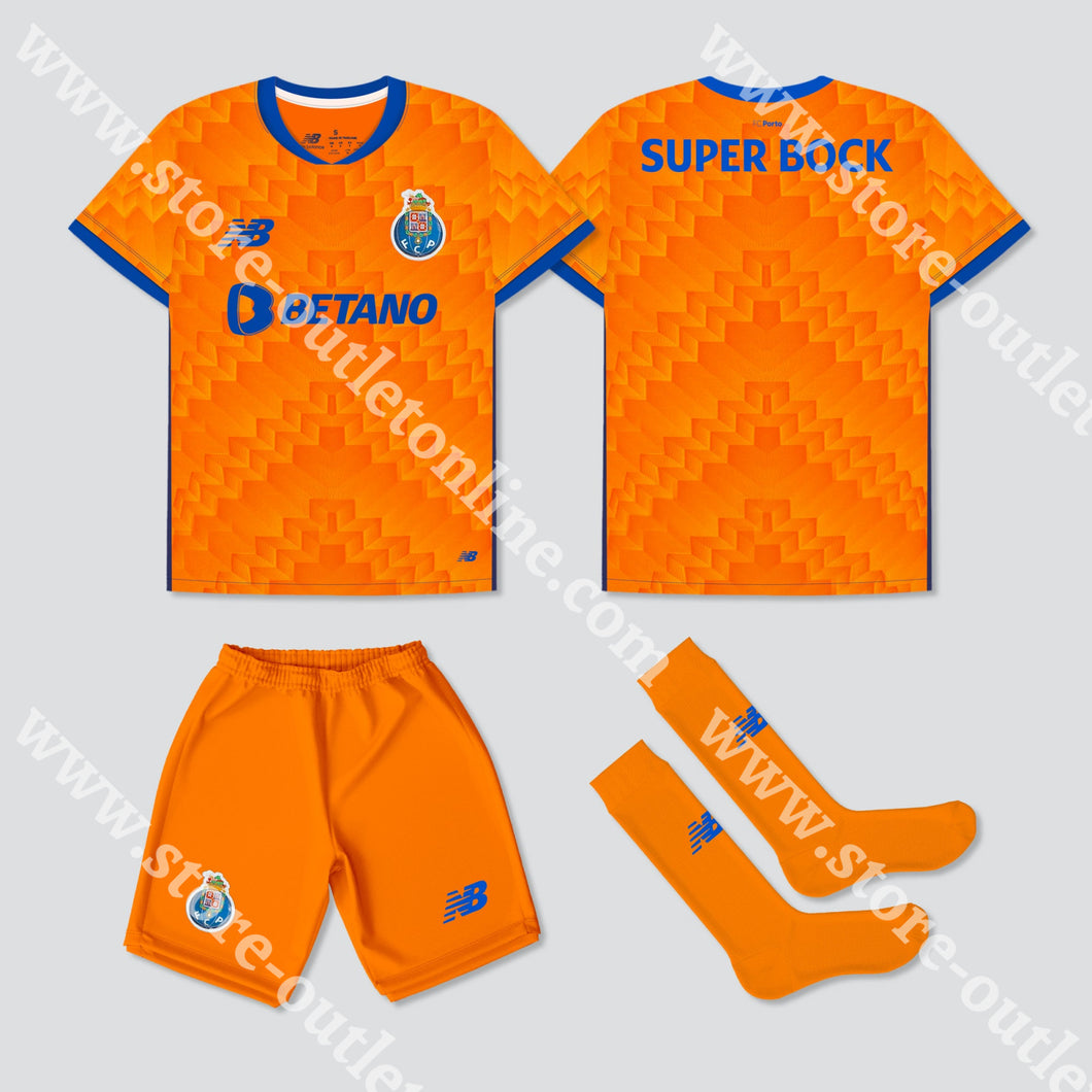 Novo Kit Criança Alternativo Fc Porto 24/25 1-2 Anos Camisola Futebol