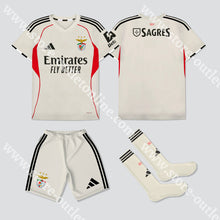 Carregar imagem no visualizador da galeria, NOVO KIT CRIANÇA ALTERNATIVO SL BENFICA 25/26 1-2 Anos Camisola Futebol
