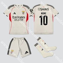 Carregar imagem no visualizador da galeria, NOVO KIT CRIANÇA ALTERNATIVO SL BENFICA 25/26 Camisola Futebol
