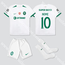 Carregar imagem no visualizador da galeria, Novo Kit Criança Alternativo Sporting Cp 24/25 Camisola Futebol
