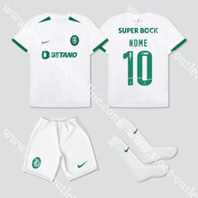 Carregar imagem no visualizador da galeria, Novo Kit Criança Alternativo Sporting Cp 24/25 Camisola Futebol
