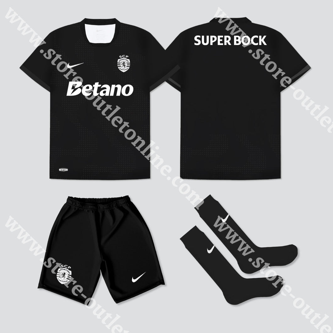 NOVO KIT CRIANÇA AWAY SPORTING CP 25/26 1-2 Anos Camisola Futebol