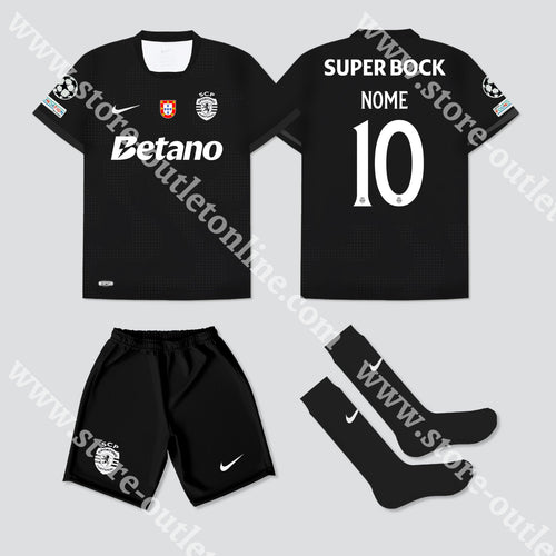 NOVO KIT CRIANÇA AWAY SPORTING CP 25/26 Camisola Futebol