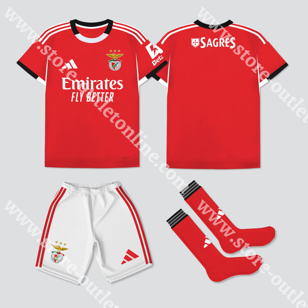 NOVO KIT CRIANÇA PRINCIPAL SL BENFICA 25/26 1-2 Anos Camisola Futebol