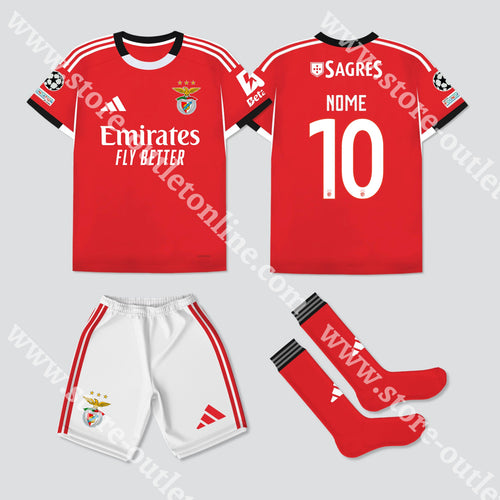 NOVO KIT CRIANÇA PRINCIPAL SL BENFICA 25/26 Camisola Futebol