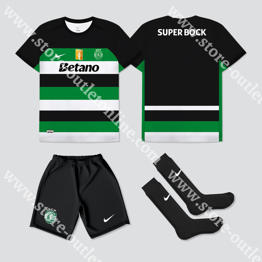 Novo Kit Criança Principal Sporting Cp 24/25 1-2 Anos