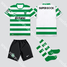 Carregar imagem no visualizador da galeria, NOVO KIT CRIANÇA PRINCIPAL SPORTING CP 25/26 1-2 Anos Camisola Futebol
