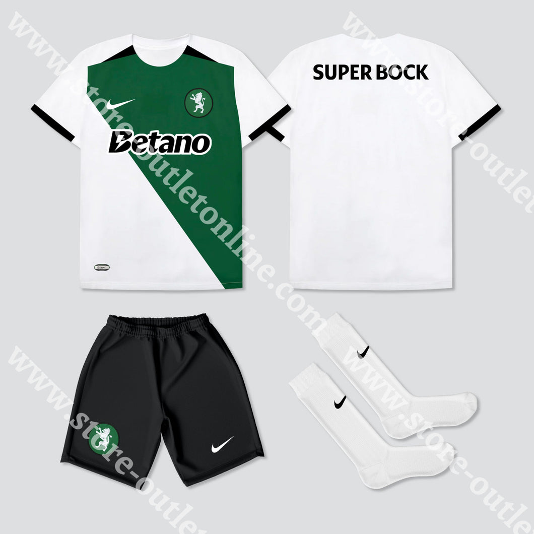 Novo Kit Criança Stromp Sporting Cp 24/25 1-2 Anos Camisola Futebol